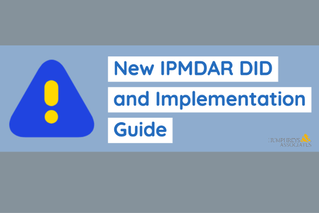 ALERT- New IPMDAR DID and Implementation Guide