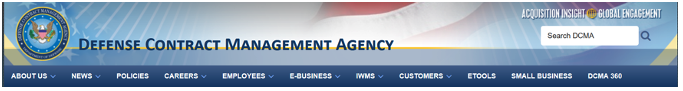 Defense Contract Management Agency Menu